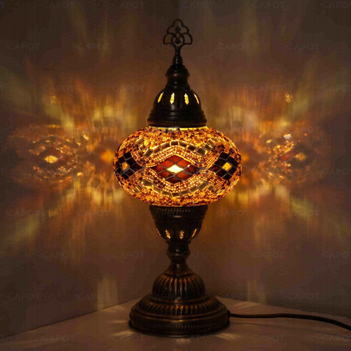 Amber turkish mosaic table - amber,