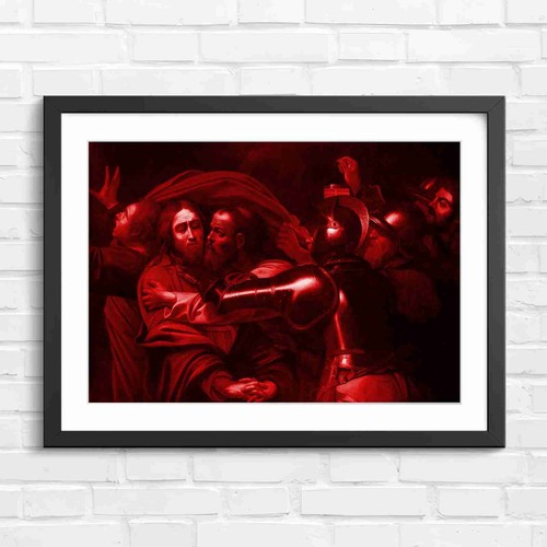 Judas betraying jesus painting - judas,
