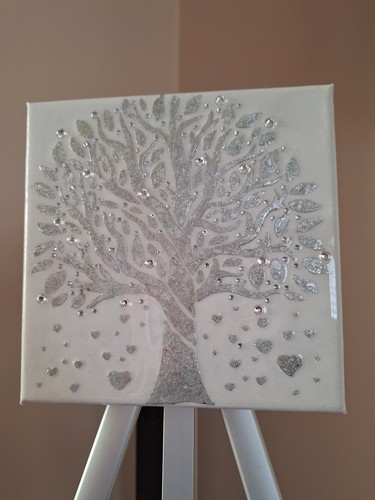 Silver sparkling tree life - sparkling, of