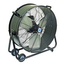 Prem-I-Air Heavy Duty 24" Drum Fan Black Slim Portable Industrial Office Venue