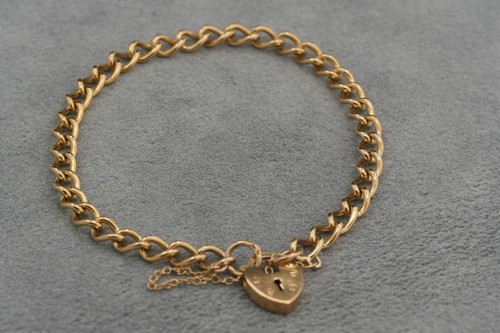 Solid 9ct gold flat link - solid,