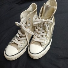 Converse High Top Metallic Gold Glitter Smooth size 5 trainers sparkle 