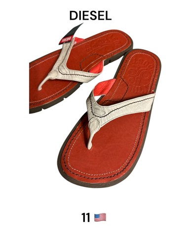 Diesel leather flip flops - diesel,