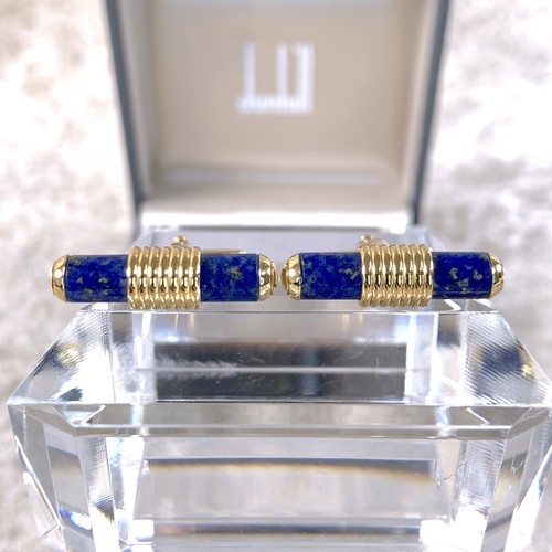Vintage dunhill cufflinks blue - vintage,