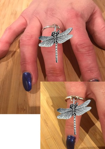 Dragonfly pewter on - pewter,