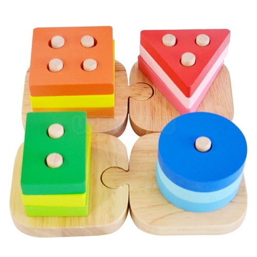 Wooden shape sorter - shape,