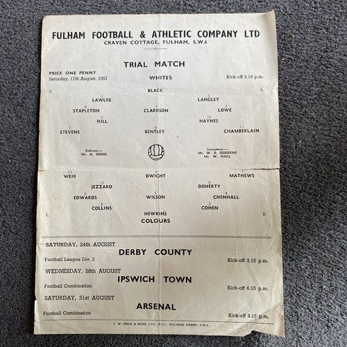 Fulham trial match craven - match, at