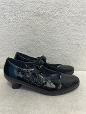 Hotter Valetta black patent