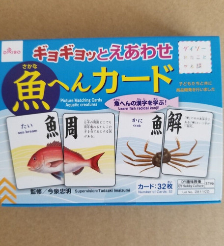 Daiso kanji study card - study,