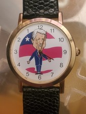 Vintage Bill Clinton Backwards Dial & Rotates Counter Clickwise Anolog Watch.