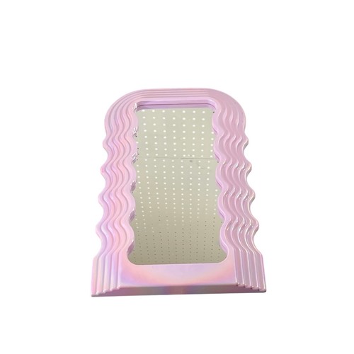 Iridescent pink wavy wall - iridescent,