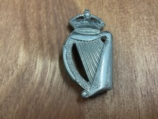 Original London Irish Rifles White Metal Cap Badge