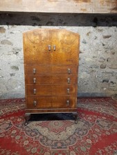 VINTAGE ART DECO CHEST OF DRAWERS TALLBOY