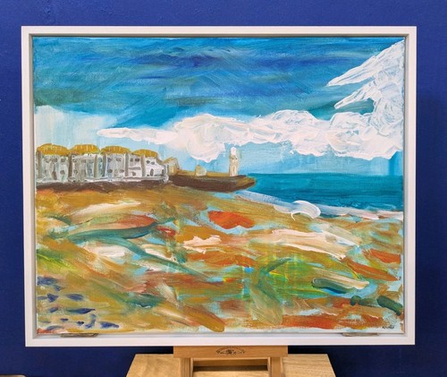 Ives harbour acrylic - st,