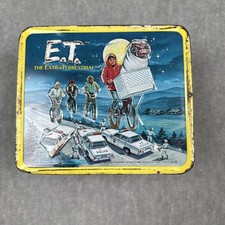 Vintage 1980s E.T. The Extra-Terrestrial Aladdin Metal Lunch Box Thermos Movie