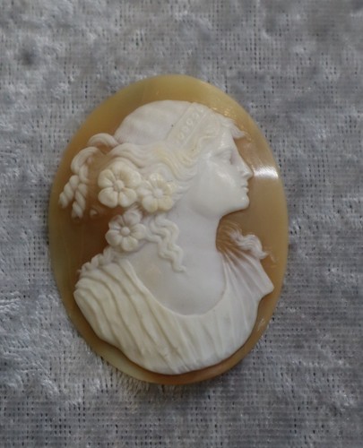 Vintage carved shell - 2,