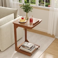 C Shaped Side End Table