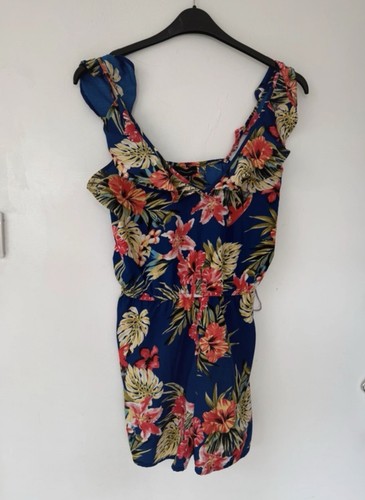 Primark navy print playsuit - navy,