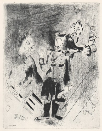 Marc chagall police arrival - -,
