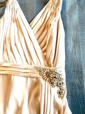 No1 Jenny Packham Pink/blush chiffon evening/ bridesmaids dress