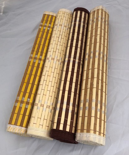 Handstitched bamboo placemats - handstitched,
