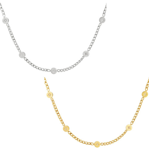 Gold silver necklaces - gold, &