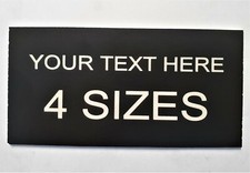 Engraved Sign Plaque Door Name Plate Signage Signs Warning Label Notice Black