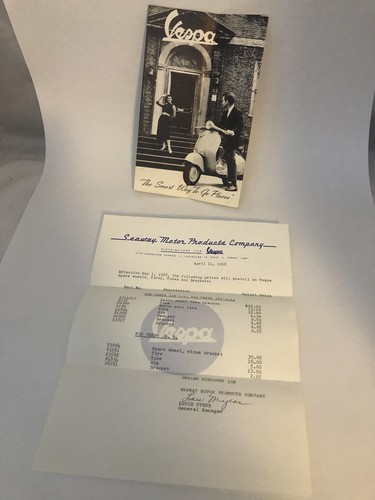 1958 vespa dealer parts price - 1958,