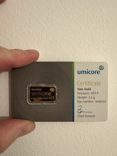 Umicore 2.5 Gram Gold Bar