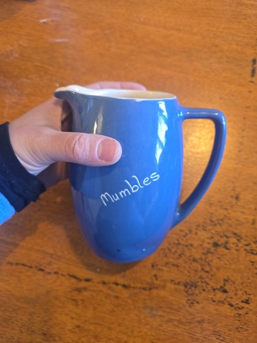 Mumbles blue ceramic jug - blue, –