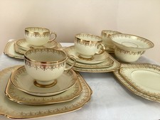 Cream & Heavy Gold Tea Set