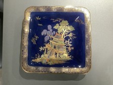Vintage W&R~Wiltshire & Robinson Carlton Ware Bleu Royale New Mikado Square Bowl
