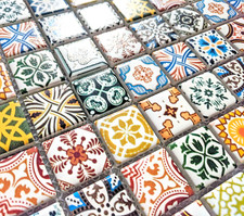 New Multi Colour Traditional Moroccan Ceramic Mosaic Wall Tile Turkish 30 x 30cm
