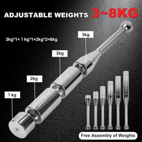 Adjustable steel clubbell - steel,