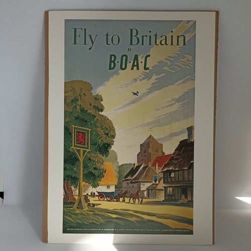 Vtg 50s airline poster fly - vtg,
