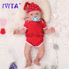 23'' Full Silicone Reborn Doll Newborn Baby Gril Can Take Pacifier Xmas Gift Toy