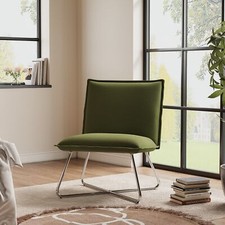 Green Fabric Accent Chair