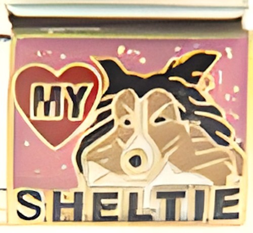 Love sheltie enamel 9mm - my,