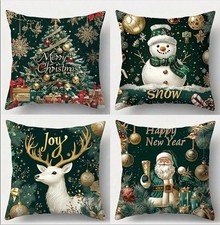 4 Pack Set Christmas Pillow
