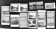 Lot 1920s–30s Montauk Long Island NY Waterfront Negatives Boats Docks Film Photo