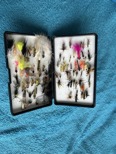 Box salmon fly with - fly,
