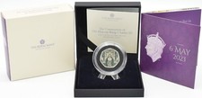Fine Silver Proof 50p Piedfort 2023 Coronation King Charles III Royal Mint AUCT