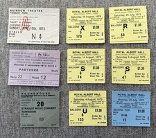 Vintage 1970s Concert Tickets