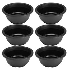 6 Pcs Shallow Plant Pot Pots Planters Plastic Flower Premium Material Flowerpot