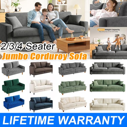 Seater corduroy sofa - seater,