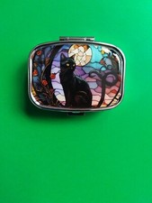 PILL BOX BLACK CAT THEMED
