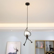 Vintage Iron Little Man Modern Arts Chandelier LED Ceiling Lamp Pendant Lights