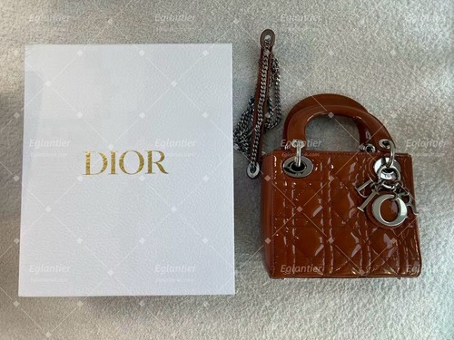 Lady dior mini tan patent - dior,