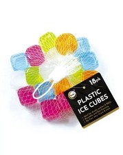 18pc plastic ice - plastic, cubes