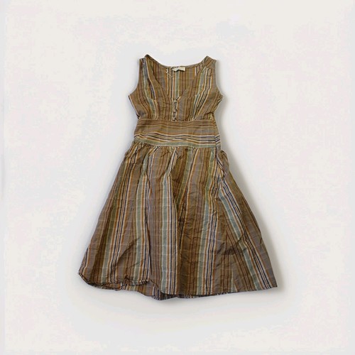 Toast striped linen blend - blend, midi